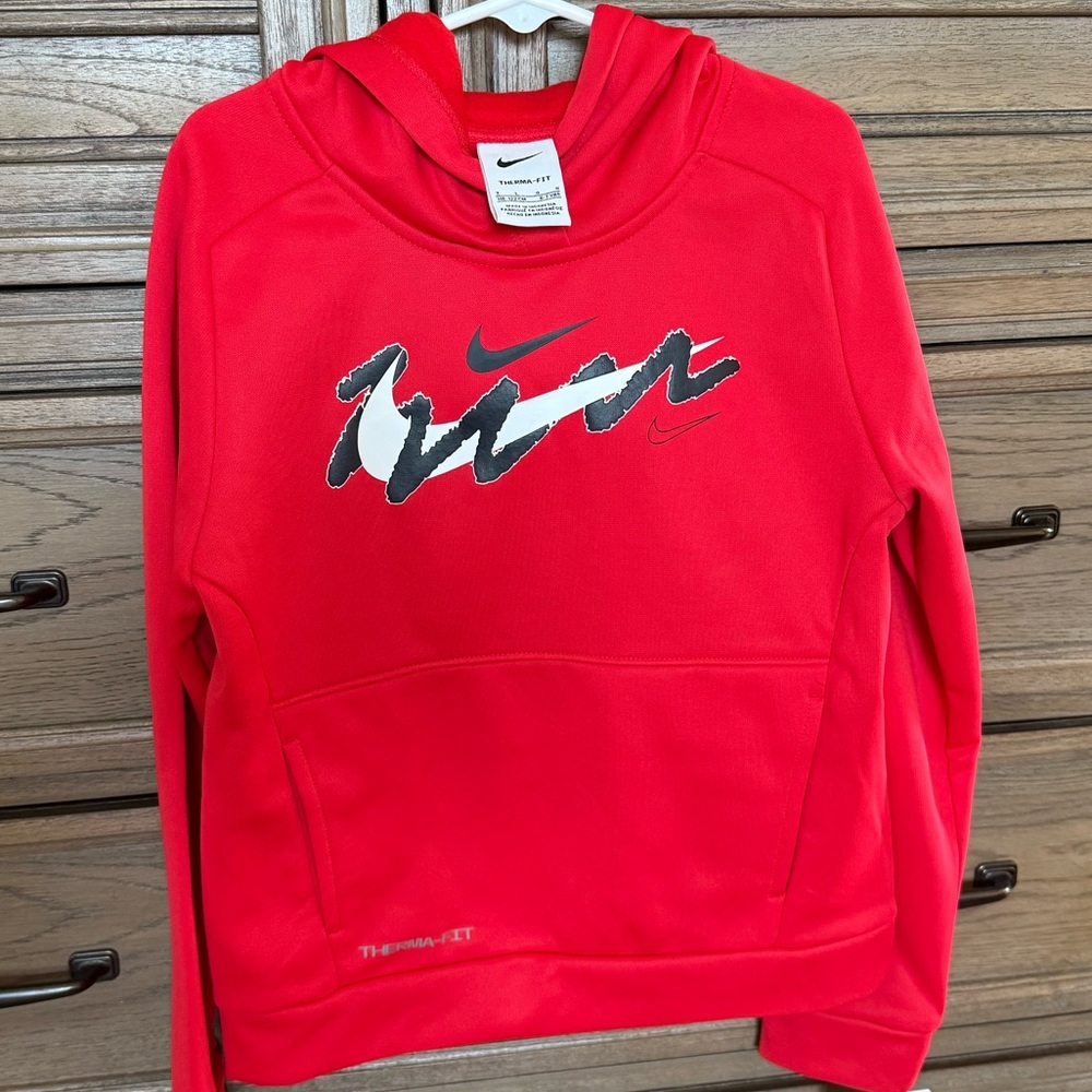 Nike Red Therma-Fit Hooded Sweatshirt